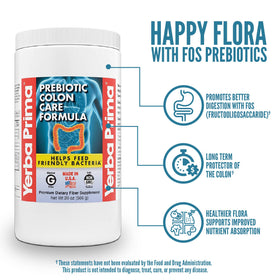 Yerba Prima Formule Prébiotique pour le Colon 20 oz Poudre arrière