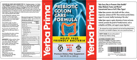Yerba Prima Formule Prébiotique pour le Colon 20 oz Poudre avec ingrédients
