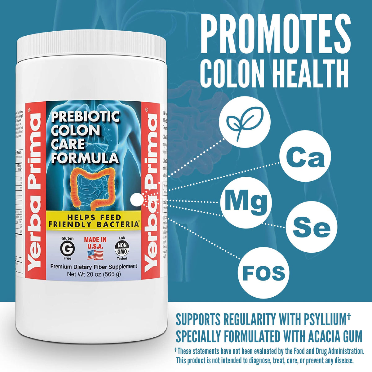 Yerba Prima Formule Prébiotique pour le Colon 20 oz Poudre en utilisation dans un smoothie