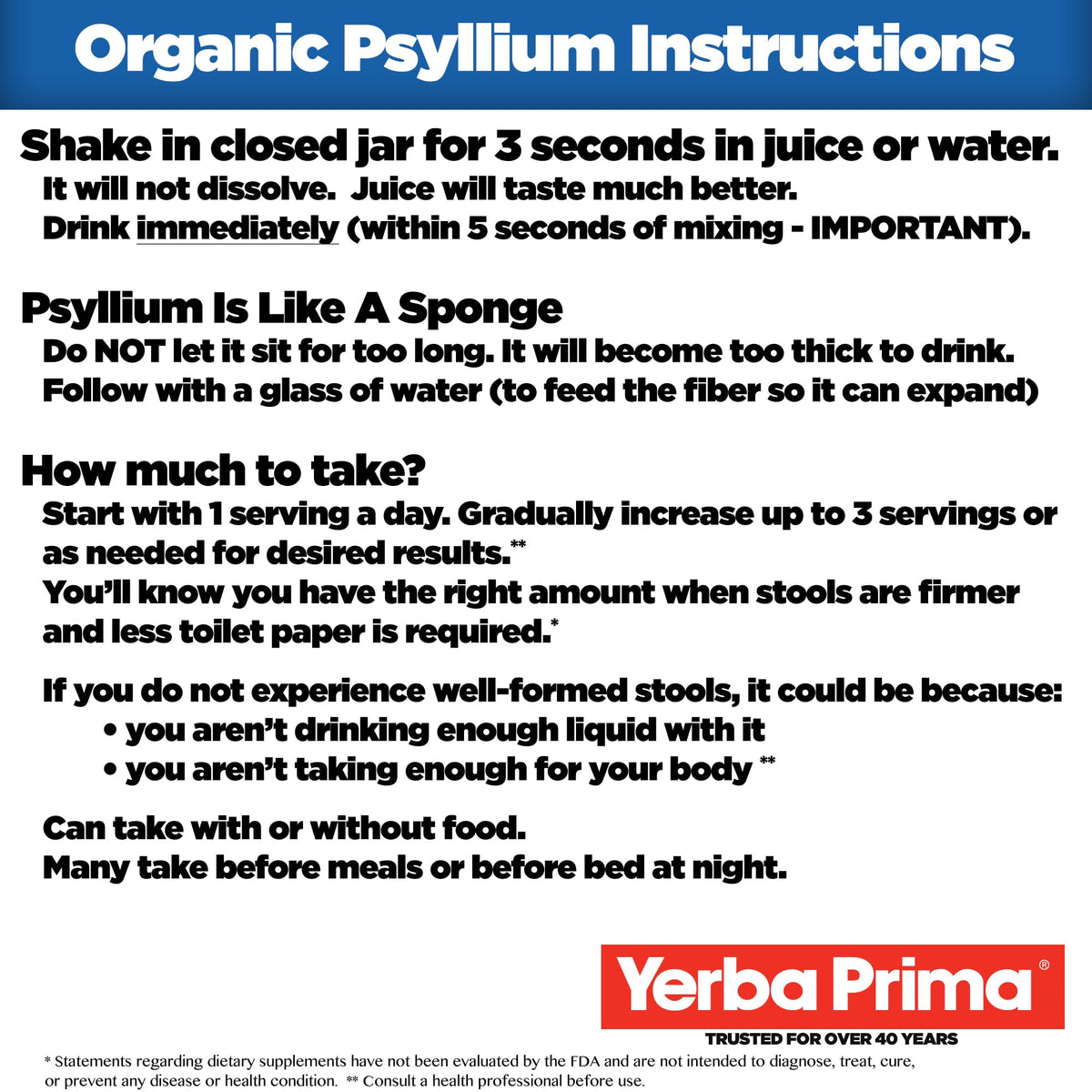 Yerba Prima Psyllium Bio 431g - présentation du produit sur une table