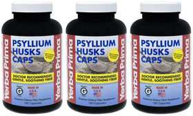 Yerba Prima Psyllium Caps Pack de 3 Bouteilles de 180 Capsules