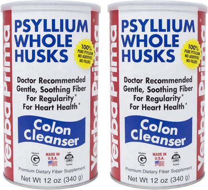 Yerba Prima Psyllium Husk pack de 2 bouteilles de 340 g