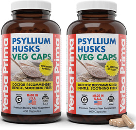 Yerba Prima Psyllium Husks 400 capsules, vue de l'emballage avant