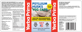 Yerba Prima Psyllium Husks Veg Caps capsules close-up