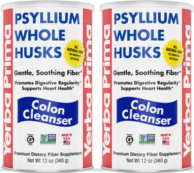 Yerba Prima Psyllium Whole Husks 12 oz pots avant