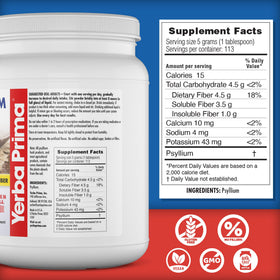 Yerba Prima Psyllium Whole Husks 20 oz en utilisation avec céréales
