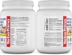 Yerba Prima Psyllium Whole Husks 20 oz en utilisation avec jus d'orange