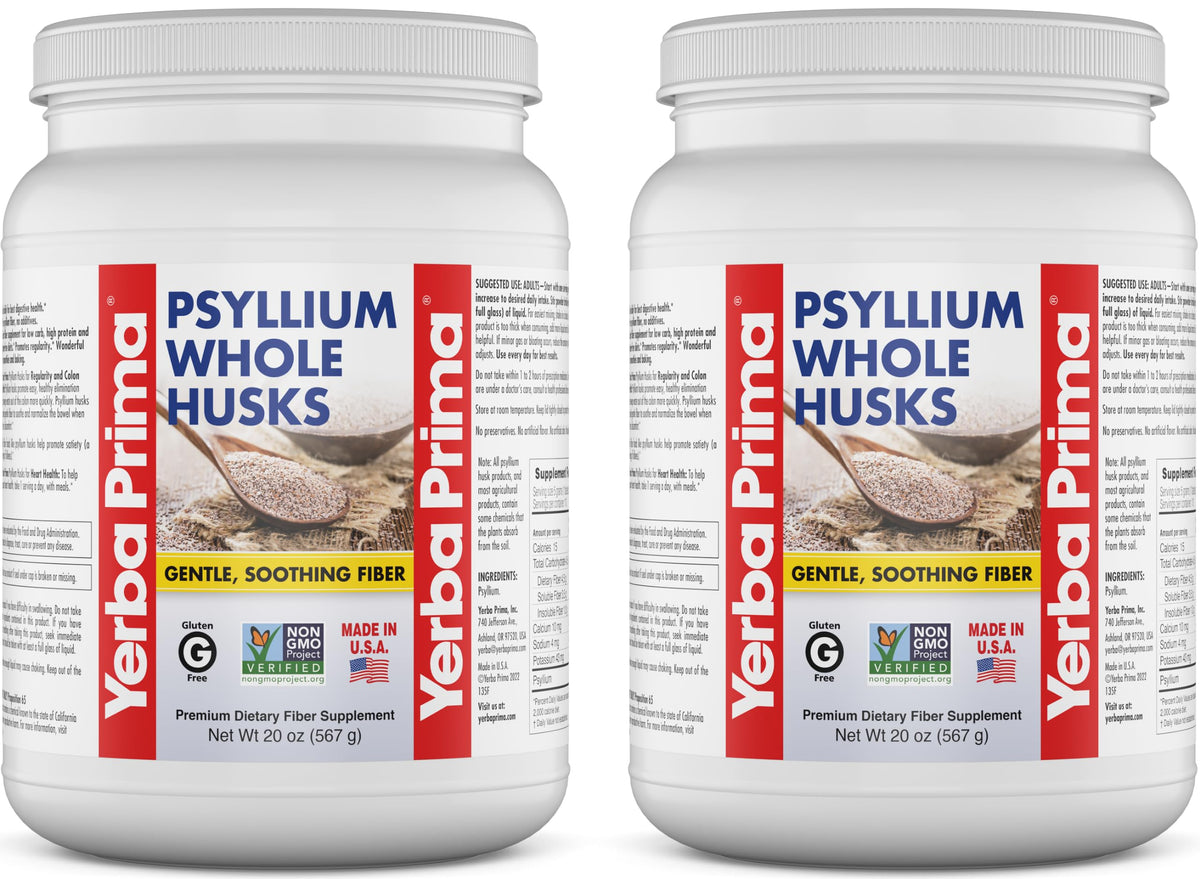 Yerba Prima Psyllium Whole Husks 20 oz paquet avant