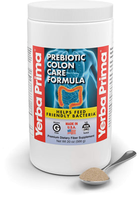 Yerba Prima Soin du Colon en poudre sur une table