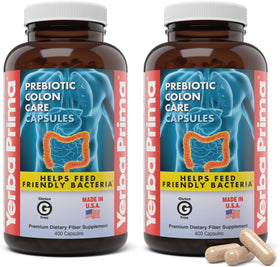 Yerba Prima Soins Prébiotiques du Colon - 400 capsules, vue de face