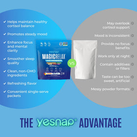 Yesnap MAGICRELAX Poudre de Magnésium 8-en-1 299g en utilisation