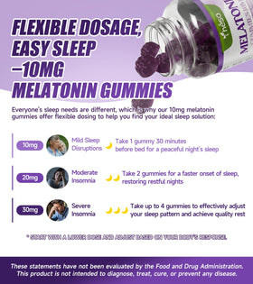 Yheso Gummies Sans Sucre 10mg Mélatonine en milieu de vie