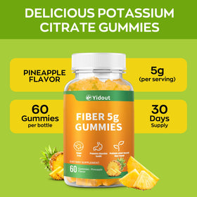 Yidout Gummies Probiotiques Adultes Ananas 60 Comp. en gros plan