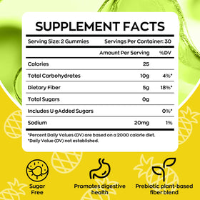 Yidout Gummies Probiotiques Adultes Ananas 60 Comp. vue arrière