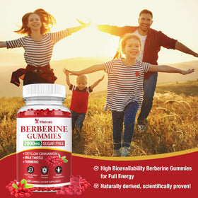 Yikecao Gummies de Berbérine, gummies dans un bol sur une table