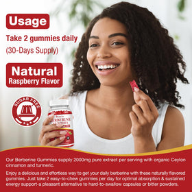 Yikecao Gummies de Berbérine, présentation des gummies dans une main