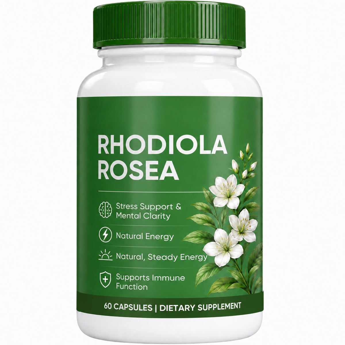 YLOTRE Rhodiola Rosea 500mg capsules front view