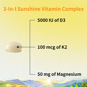 YMINGKJ D3 K2 5000 IU gélules dans un environnement naturel