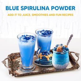 Yogi Super Foods Poudre de Spiruline Bleue 155g en utilisation dans une recette