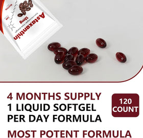 Yoqpoe Astaxanthin 12mg gélules molles, côté