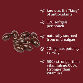 Yoqpoe Astaxanthin 12mg gélules molles, présentation du produit