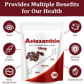 Yoqpoe Astaxanthin 12mg gélules molles, vue arrière