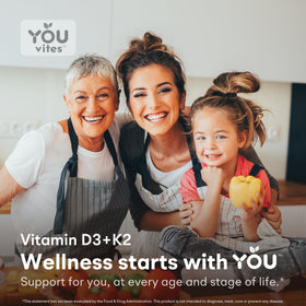 You Vites D3 + K2 capsules sur une table