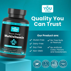 You Vites Multivitamine Méthylée 60 Capsules - Capsules sur une surface blanche