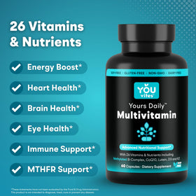 You Vites Multivitamine Méthylée 60 Capsules - Détails de l'étiquette