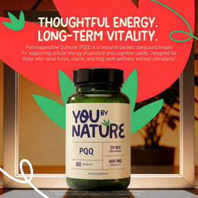YOUBYNATURE PQQ 20mg capsules végétales arrière vue