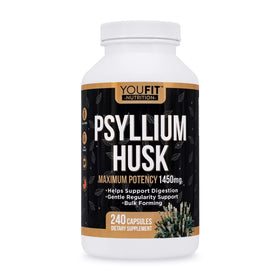 YouFit Nutrition Psyllium capsules 240 count front view