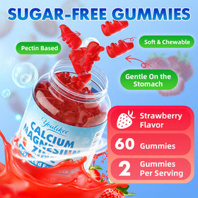 Youlikee Gummies Calcium Magnésium Zinc 1000mg D3 avec d'autres compléments
