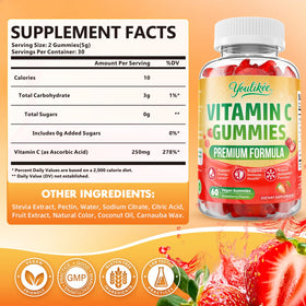 Youlikee Gummies Vitamine C 60 Ct gummies à la fraise