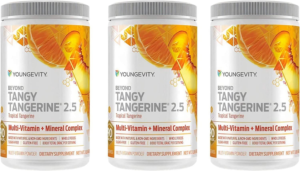 Youngevity Beyond Tangy Tangerine 2.5 multivitamin powder front view