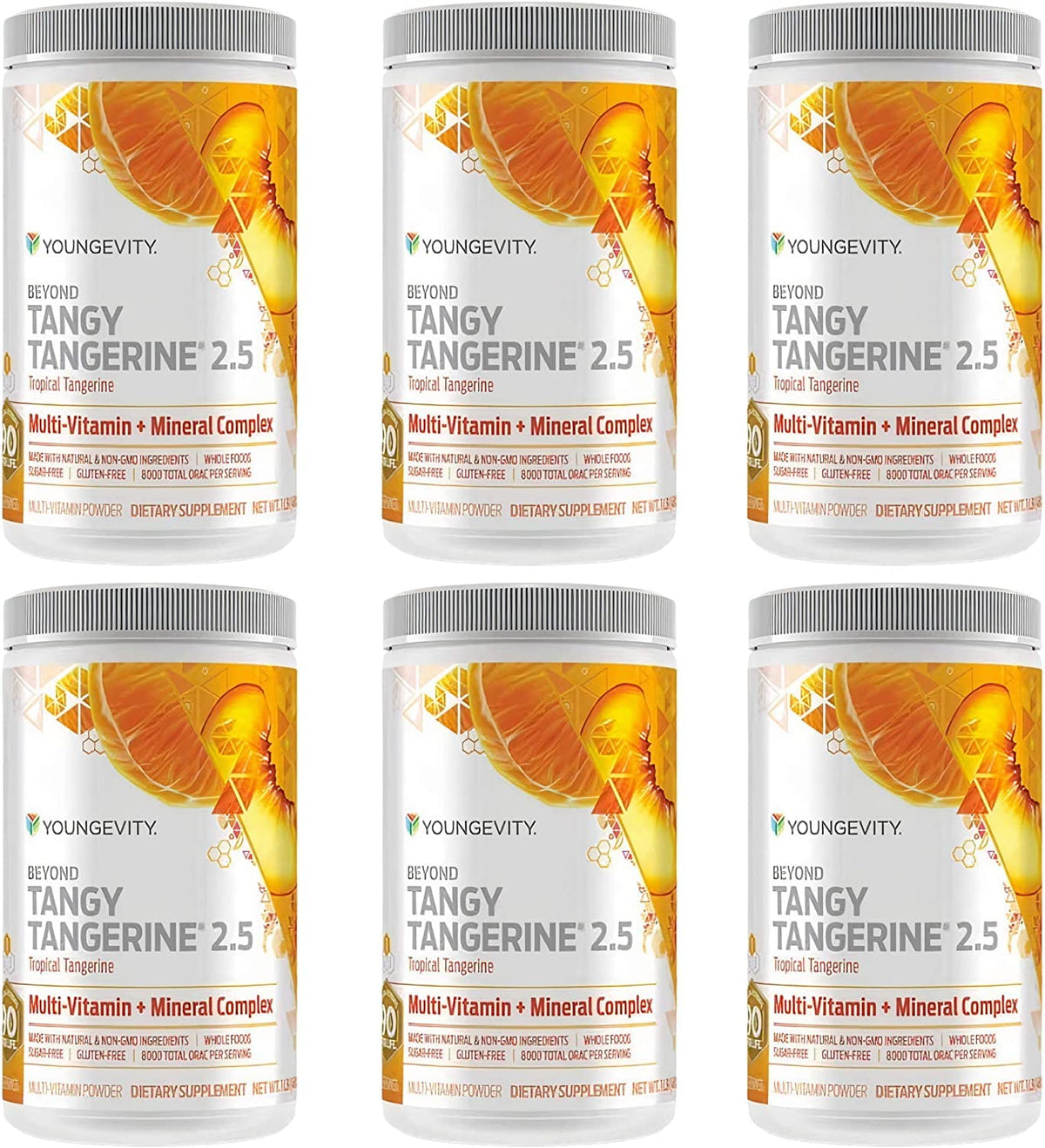 Youngevity Beyond Tangy Tangerine 2.5 Poudre Multivitaminée en canister