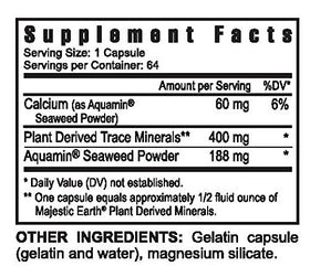 Youngevity Capsules Minérales 70+ Minéraux Trace, vue arrière de l'emballage