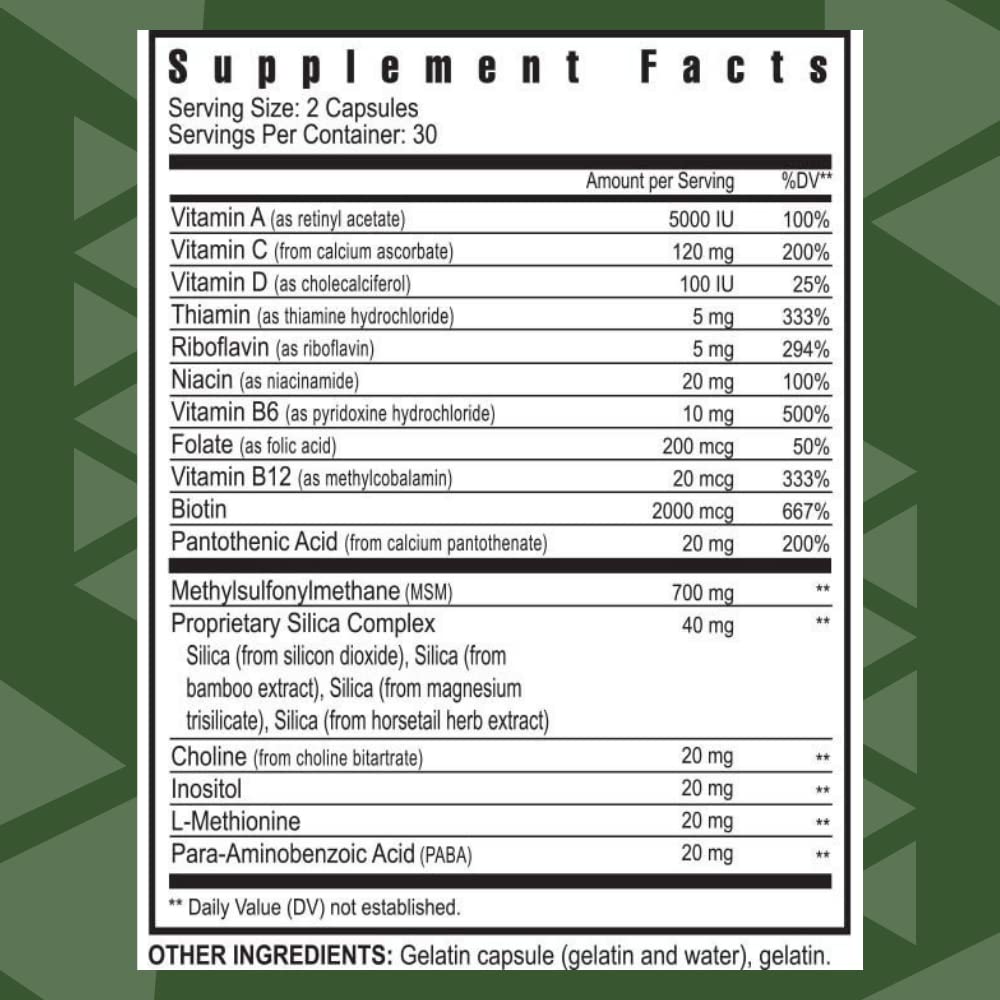 Youngevity Complément Alimentaire Cheveux, Peau et Ongles 60 Caps côté