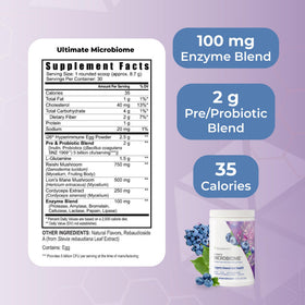 Youngevity Complément Alimentaire Microbiome - capsules dans un verre