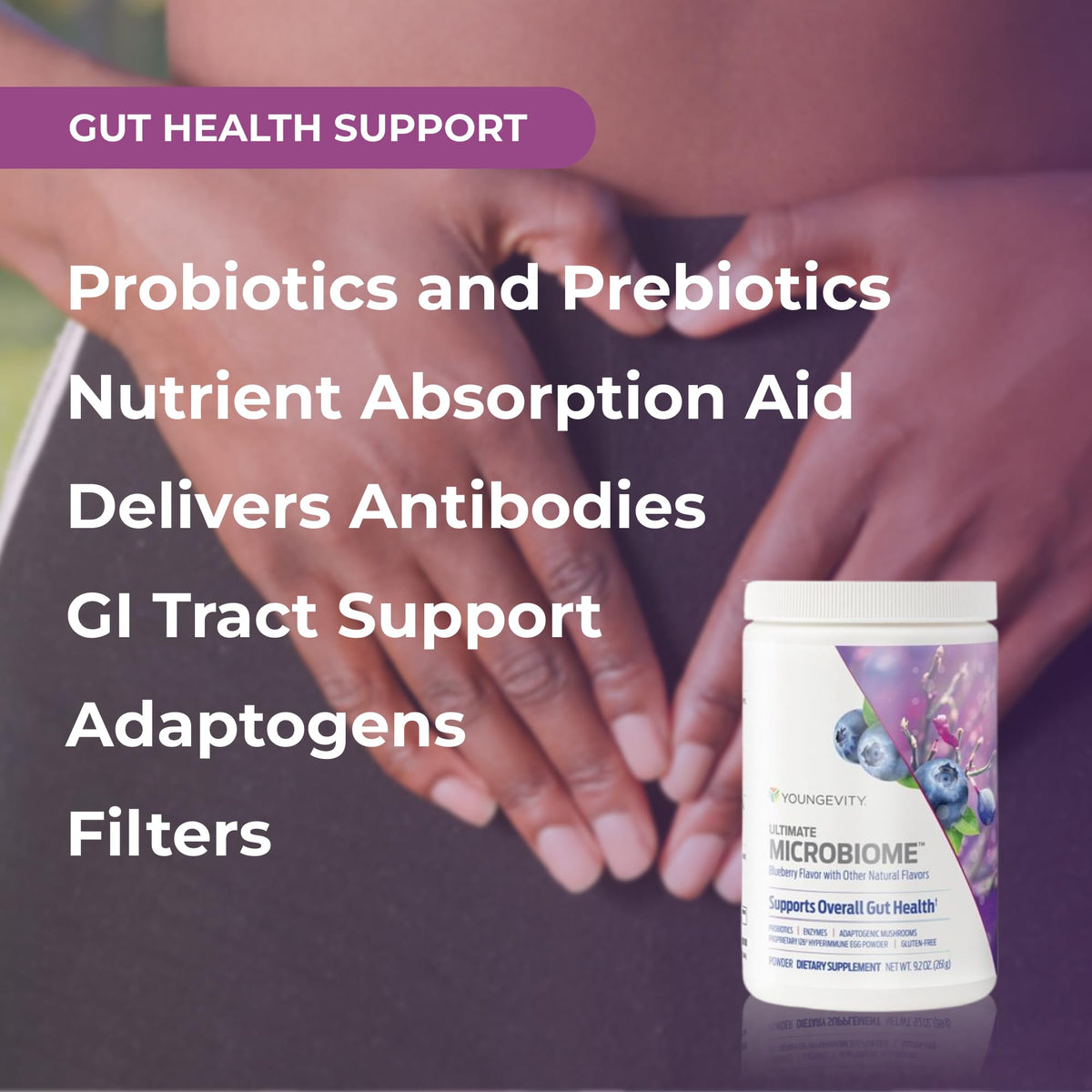 Youngevity Complément Alimentaire Microbiome - emballage avec étiquette