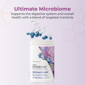 Youngevity Complément Alimentaire Microbiome - vue arrière avec ingrédients