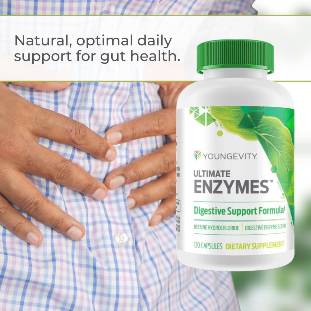 Youngevity Complément Alimentaire Multi-Enzymes 120 Capsules vue de côté