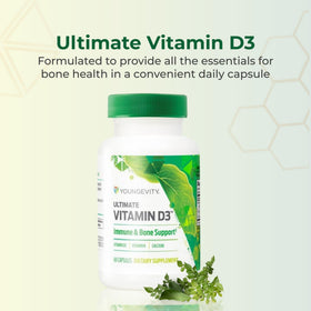 Youngevity D3 K2 5000 UI 60 Capsules arrière de l'emballage