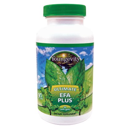 Youngevity EFA Plus 90 gélules de l'huile de poisson Oméga 3-6-9 vue de face
