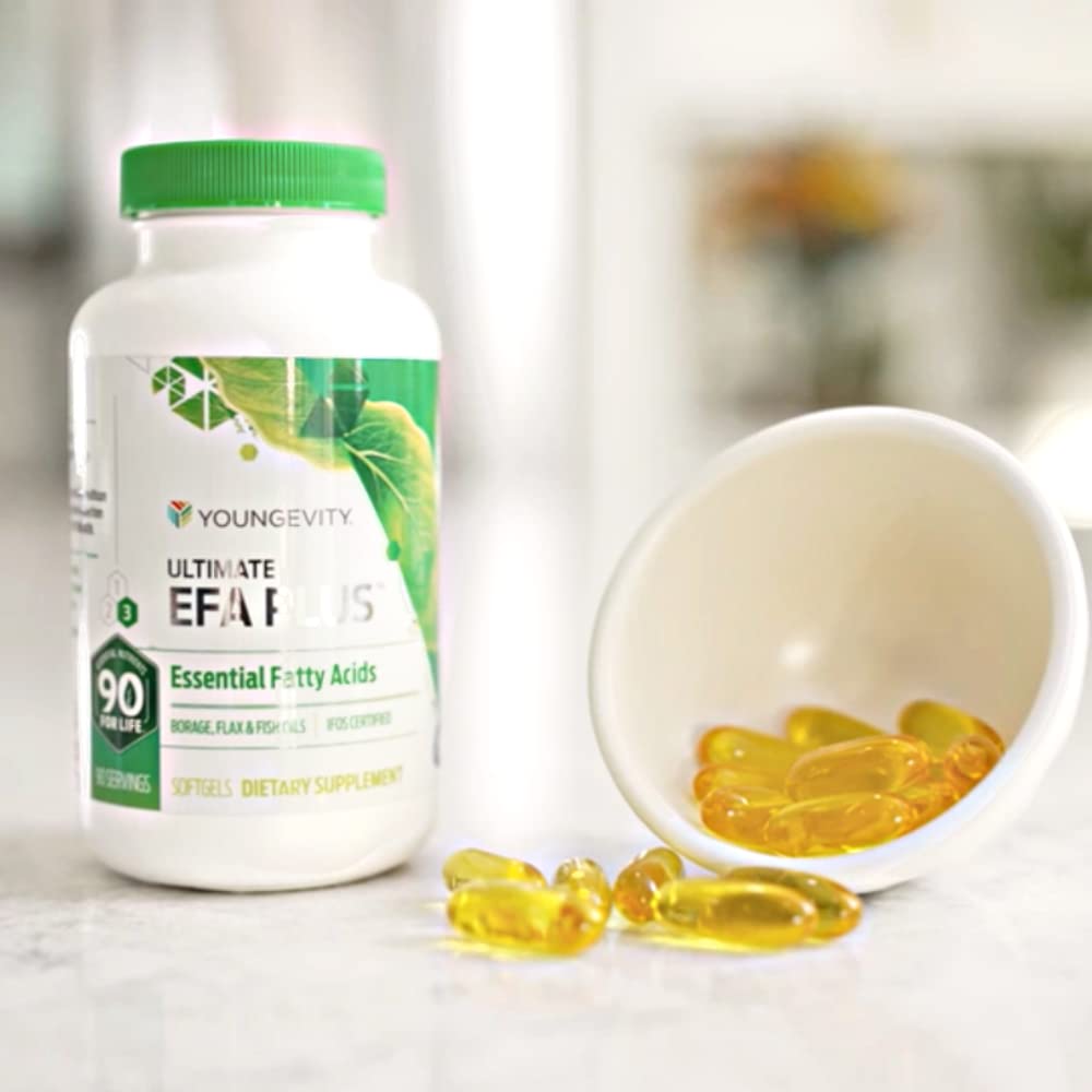 Youngevity EFA Plus Omega 3 6 9 étiquette produit