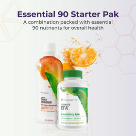 Youngevity Essential 90 Pak Multivitamin étiquette avec ingrédients