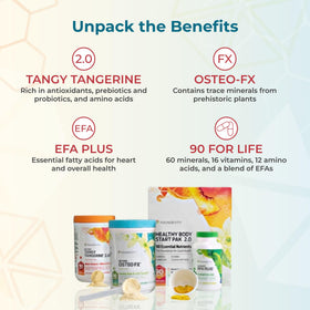 Youngevity Healthy Body Start Pak 2.0 sur une table