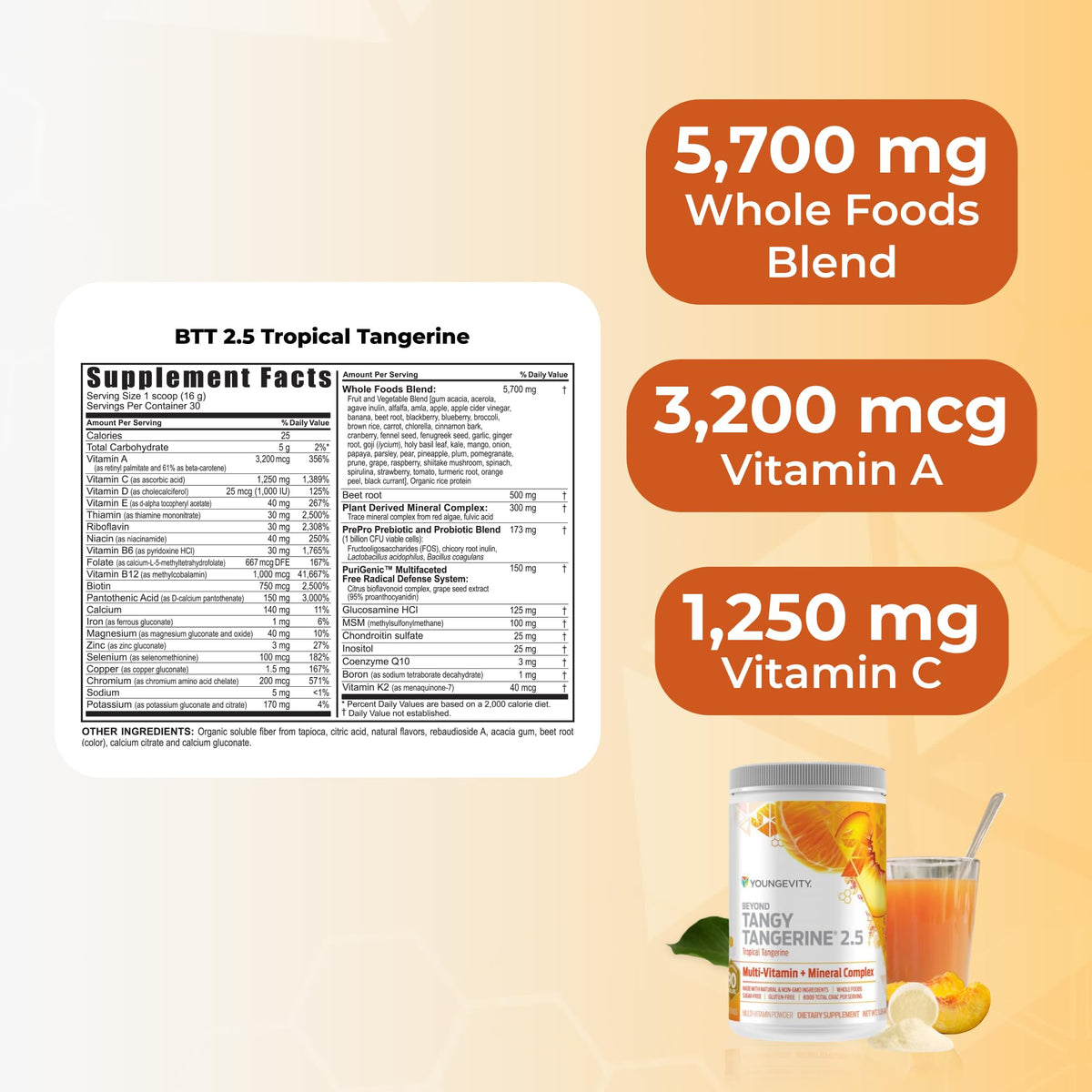 Youngevity Healthy Body Start Pak 2.5 affichant les trois produits phares