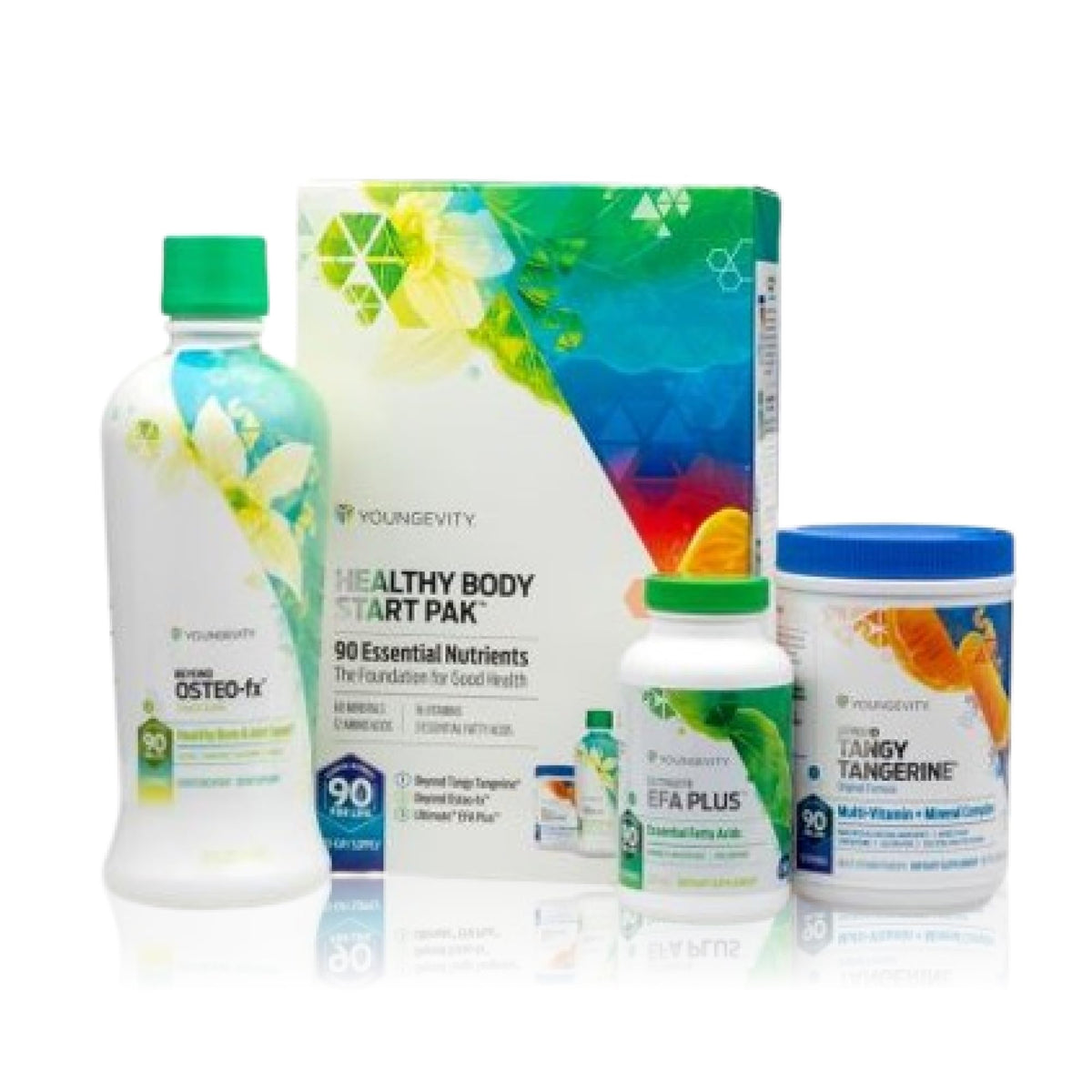 Youngevity Healthy Start Pak avec Osteo-FX et Tangy Tangerine vue de face