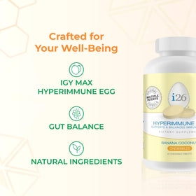 Youngevity i26 Hyperimmune Egg Chewables dans une main