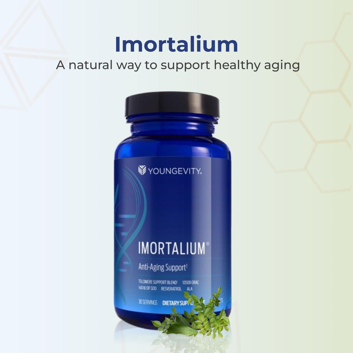 Youngevity Imortalium emballage et comprimés